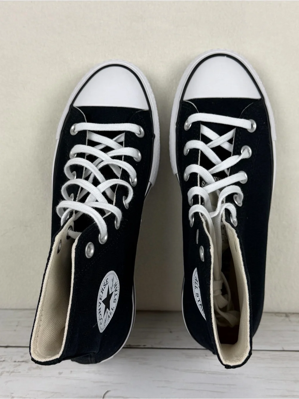 Women's Converse Taylor All Star Lift Hi Size 8 Black/White 560845F New with Box - Picture 5 of 11